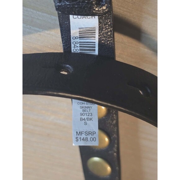 Coach studded belt with signature logo buckle  $148 retail sz S